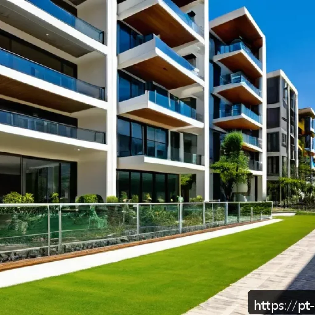 과테말라에서 집 구하는 방법 - A modern gated condominium complex in Guatemala City’s Zona 10, showcasing contemporary apartment bu...
